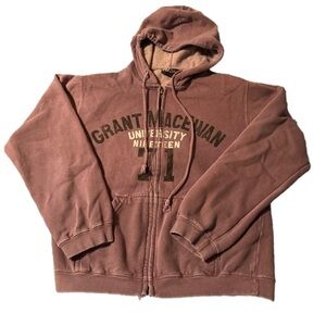 Purple Macewan University Zip Up Hoodie Size Medium